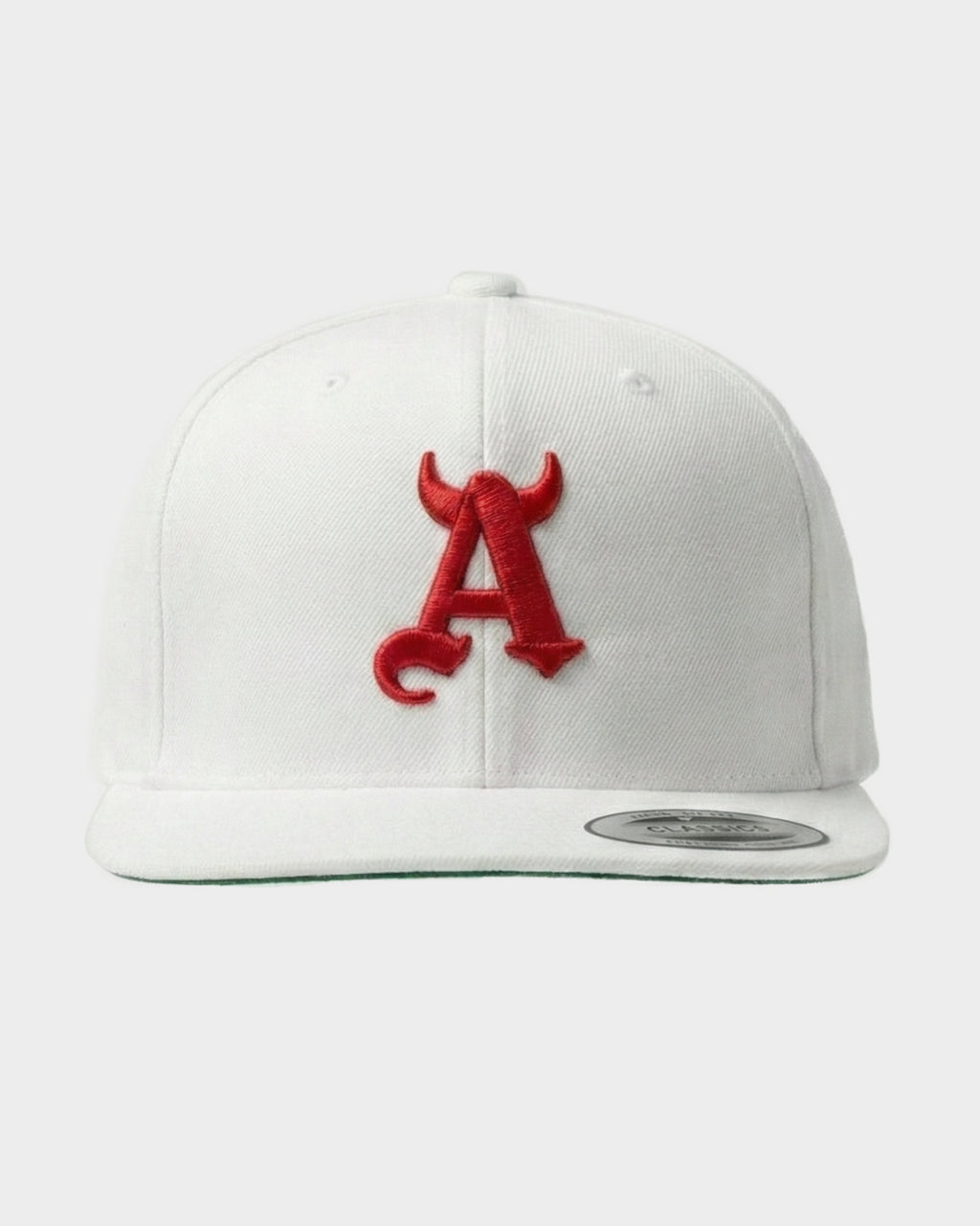 Gorra Plana A Diablo Blanca