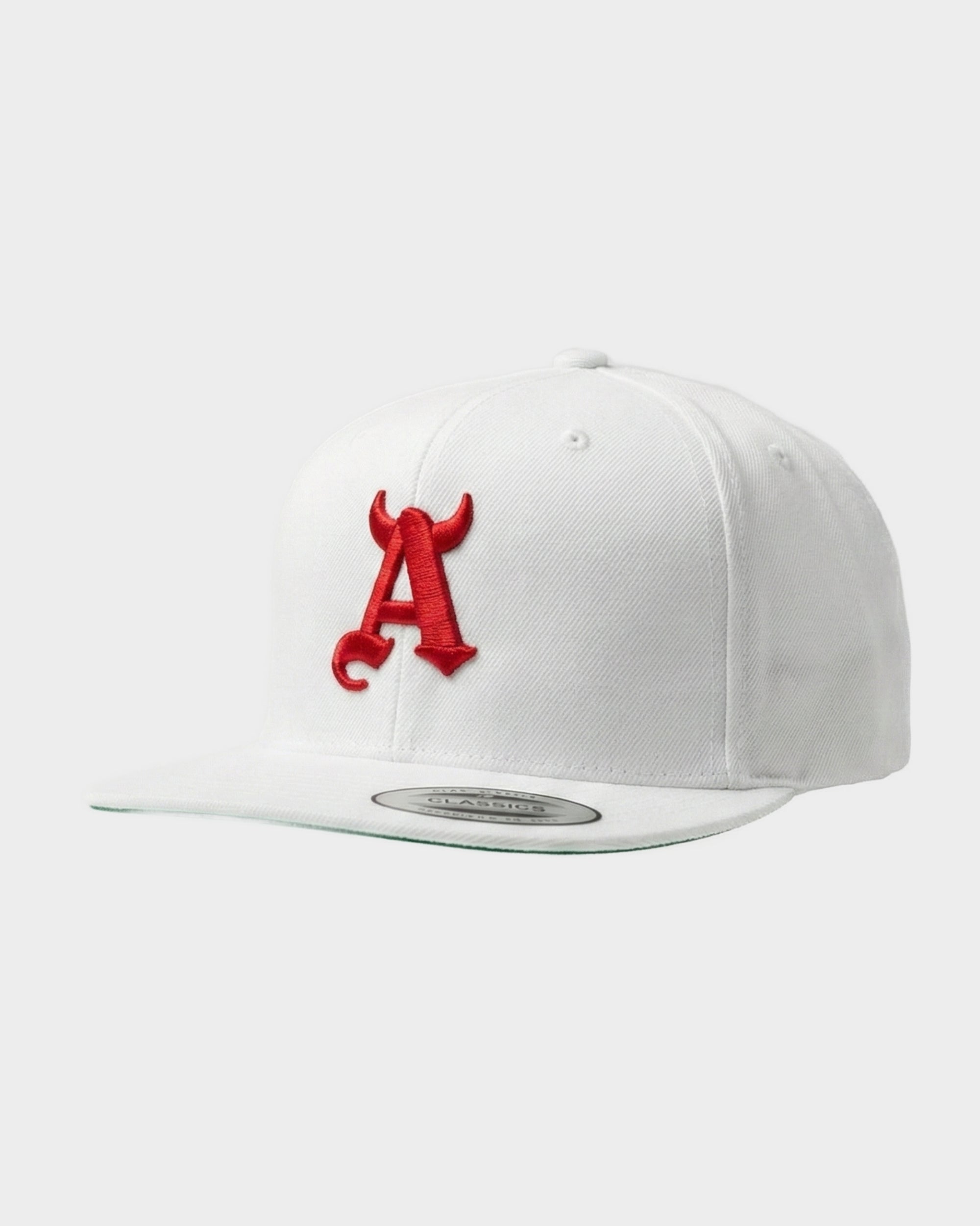 Gorra Plana A Diablo Blanca